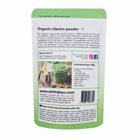 Organic Freeze-dried cilantro powder centralsun 1