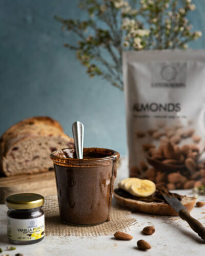 mandelsmør mandler vaniljepulver centralsun