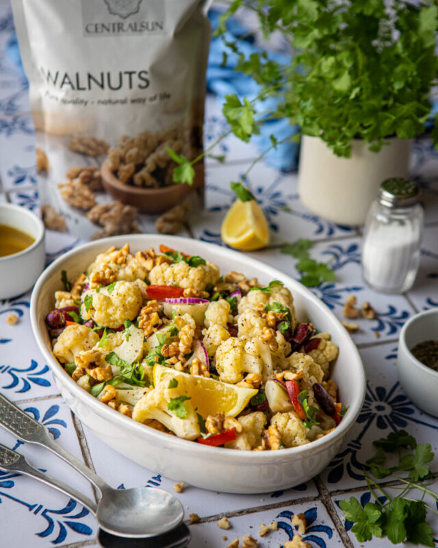 blomkålssalat med valnødder centralsun