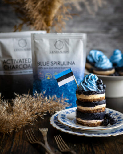 kage blå spirulina aktivt kul pulver centralsun