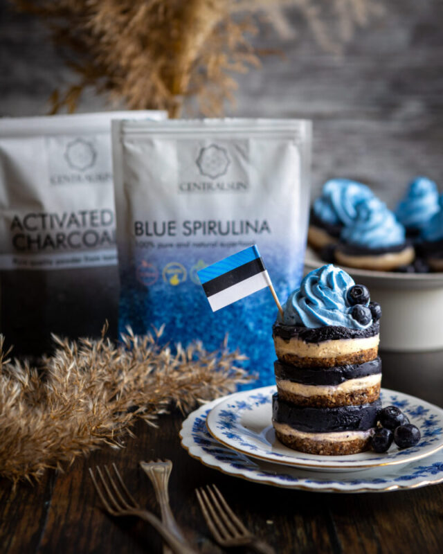 kage blå spirulina aktivt kul pulver centralsun