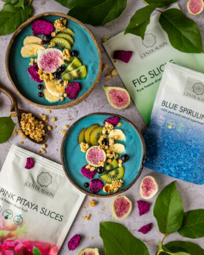 blå smoothie bowl blå spirulina centralsun