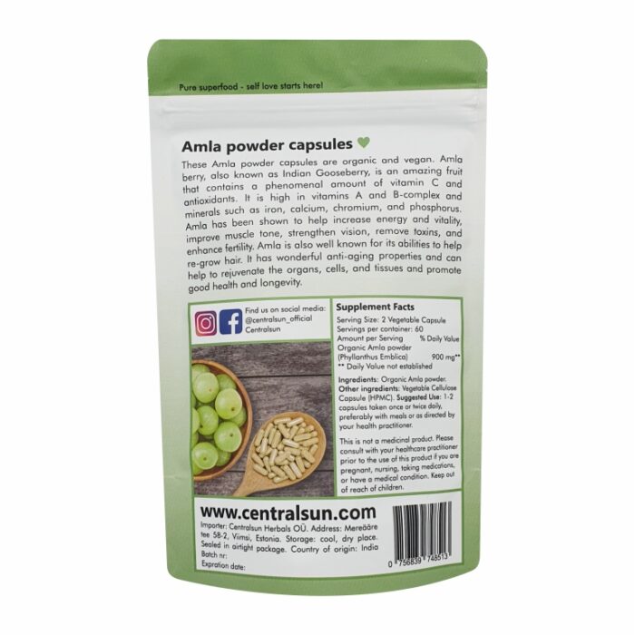 Amla pulverkapslar centralsun