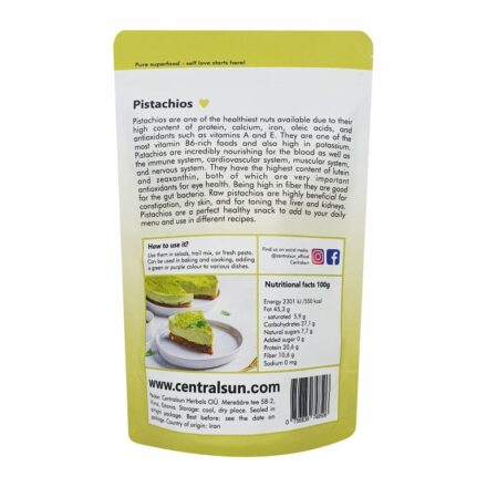 Geschälte Pistazienkerne 400g – Centralsun back