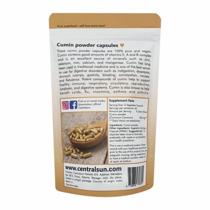 Cumin Powder Capsules Centralsun