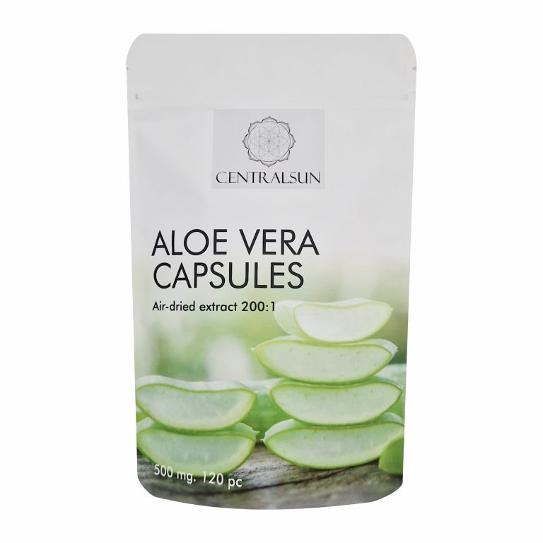Aloe Vera gel powder capsules Centralsun Aloe Vera gel powder capsules Centralsun