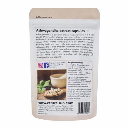 Ashwagandha extract capsules Centralsun