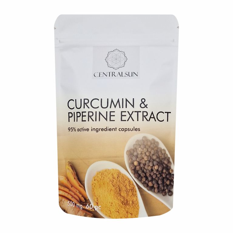 Curcumin and piperine extract capsules Centralsun Curcumin and piperine extract capsules Centralsun