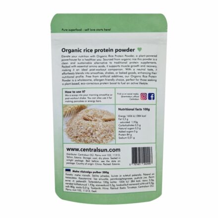 Organic rice protein powder Centralsun 2