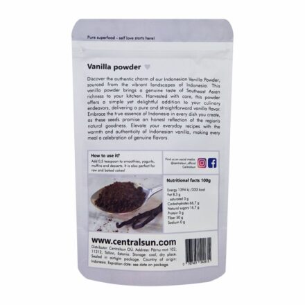 Vanilla Powder Centralsun 2