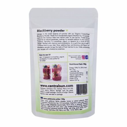 Liofilizuotų gervuogių milteliai