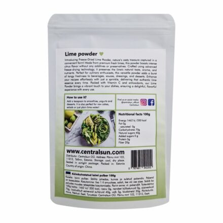 Freeze-dried lime powder
