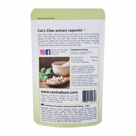 Cat's Claw extract powder capsules Centralsun