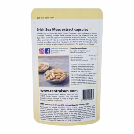 Irish Sea Moss extract powder capsules Centralsun 2