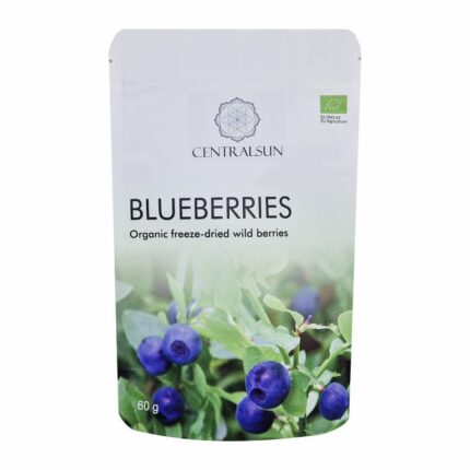 Freeze-dried wild blueberries organic Centralsun front