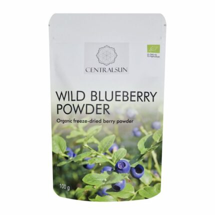 Freeze-dried wild blueberry powder organic Centralsun front
