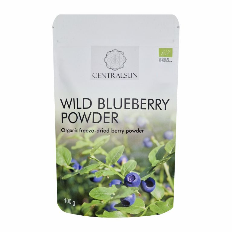 Freeze-dried wild blueberry powder organic Centralsun Freeze-dried wild blueberry powder organic Centralsun front