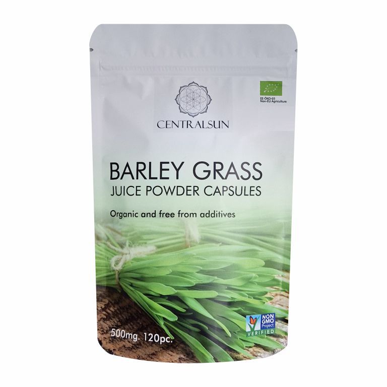 Organic barley grass juice powder capsule Centralsun Organic barley grass juice powder capsule Centralsun