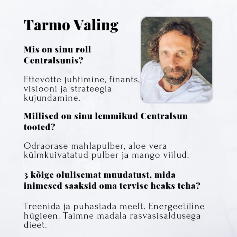 Tarmo Valing Centralsun new